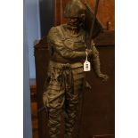 Large spelter figure of a knight