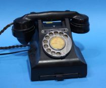 A converted Bakelite telephone, with cheese drawer