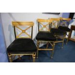 A set of four Clive Christian high back chairs