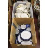 Two boxes of Denby china