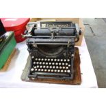 Cased Underwood typewriter