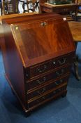 Reproduction mahogany bureau