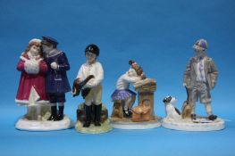 Four Royal Worcester figure groups