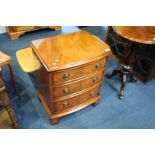 Reproduction mahogany bow front chest of drawers