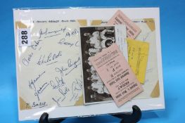 Assorted cricket ephemera, autographs etc.