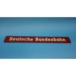 A 'Deutsche Bundesbahn' name plate and a German Federal Railway booklet (2)