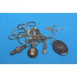 A bag of silver jewellery total, weight 70.7 gram / 2.2 oz