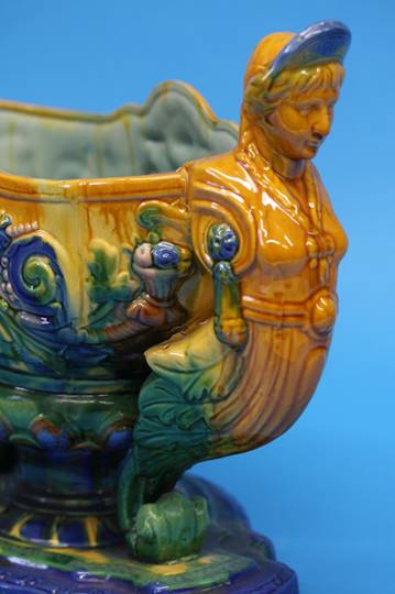 A large modern majolica jardinIere - Image 3 of 3