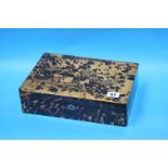 Oriental tortoise shell jewellery box