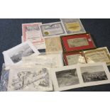 Stock certificates and Newcastle bank notes
