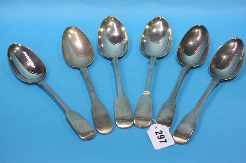 Matched set of 6 Georgian silver spoons