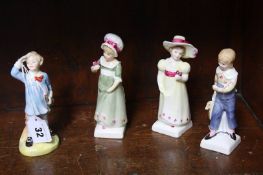 Four Royal Doulton figures