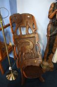 Tribal carved chair