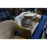Pair tub chairs, conservatory set etc.