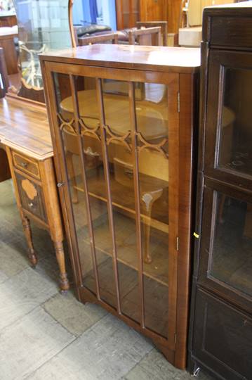 Walnut china cabinet