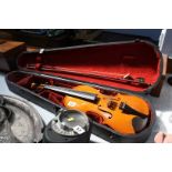 Violin, bow and hard case