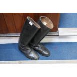 Pair of leather riding boots