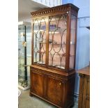 A mahogany Reprodux display cabinet