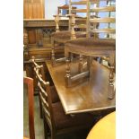 An oak 8 piece dining room suite, refectory table,