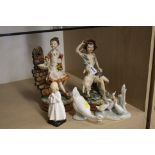 Various figures, Royal Doulton, Nao etc.