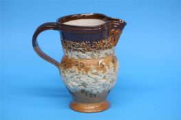 A Royal Doulton stoneware Bacchus jug 'Good is not