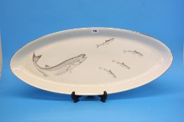 A Heinrich Selb of Bavaria, Germany oval fish plat