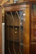 Reproduction mahogany corner cabinet