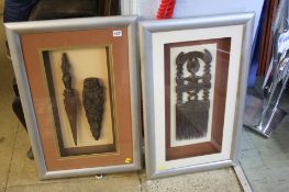 2 Framed African artefacts