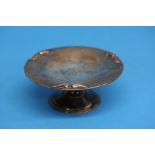 A small sterling silver pedestal bowl, weight 136.