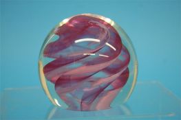 A boxed Caithness 'Razzmatazz' paperweight