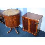 Drum shaped occasional table etc.