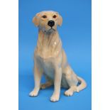 A Beswick seated fireside golden Labrador, black p