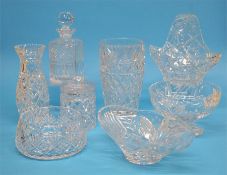 A collection of modern cut crystal glassware (8)