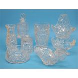 A collection of modern cut crystal glassware (8)