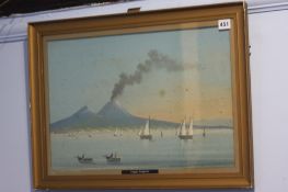 Pair of Italian landscapes of Mount Etna, unsigned