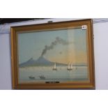 Pair of Italian landscapes of Mount Etna, unsigned