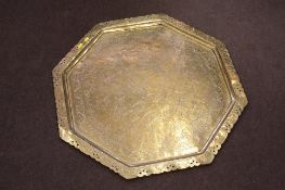 Two Indian brass trays