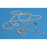 Two cultured pearl necklaces