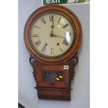 Mahogany cased wall clock