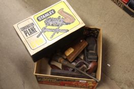 Various tools including a Stanley combination plan