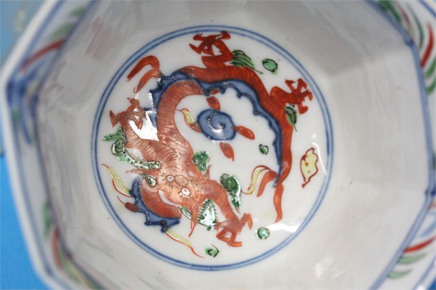 A Wan Li octagonal bowl, 12cm diameter approx. - Image 2 of 3