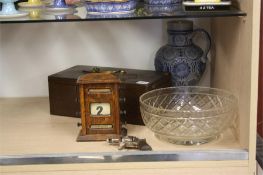 Desk calendar, cut glass bowl etc.