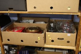 3 Trays kitchen ware etc.