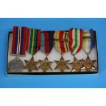Five Star medals and a 1939-1945 medal