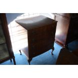 Mahogany bow front chest of drawers