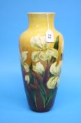 A Bretby Art Pottery tapering vase decorated with