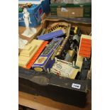 Box of Hornby Dublo, 2 locomotives etc.