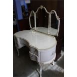 Cream gilt Marie Antoinette style dressing table