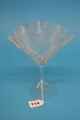 A Continental opalescent handkerchief glass vase w