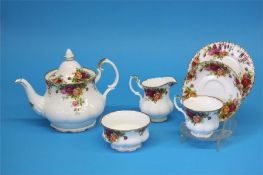 A Royal Albert Country Rose tea set
